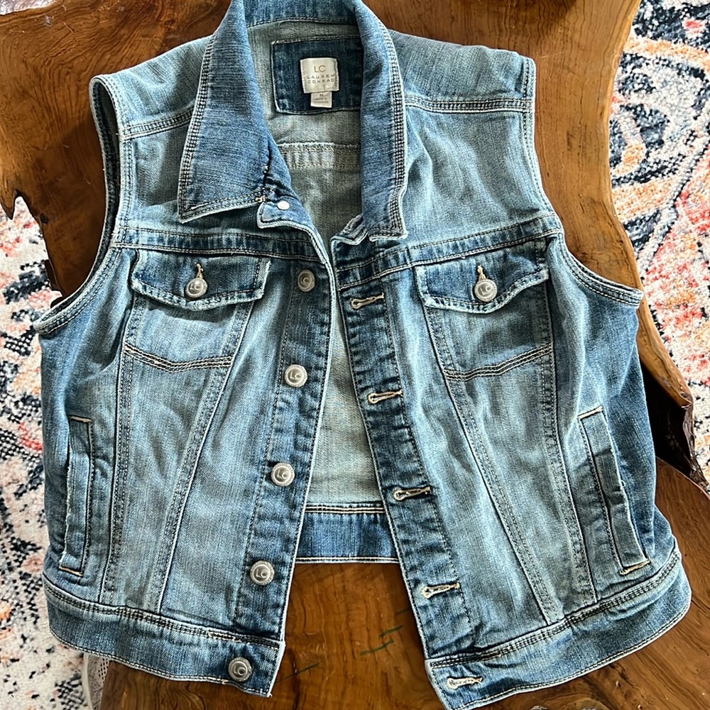 LC Lauren Conrad denim vest